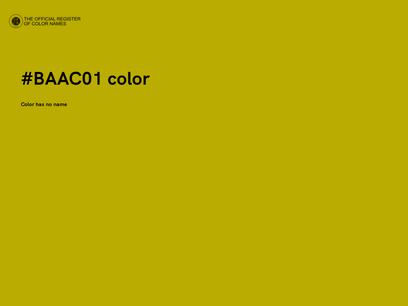 #BAAC01 color image