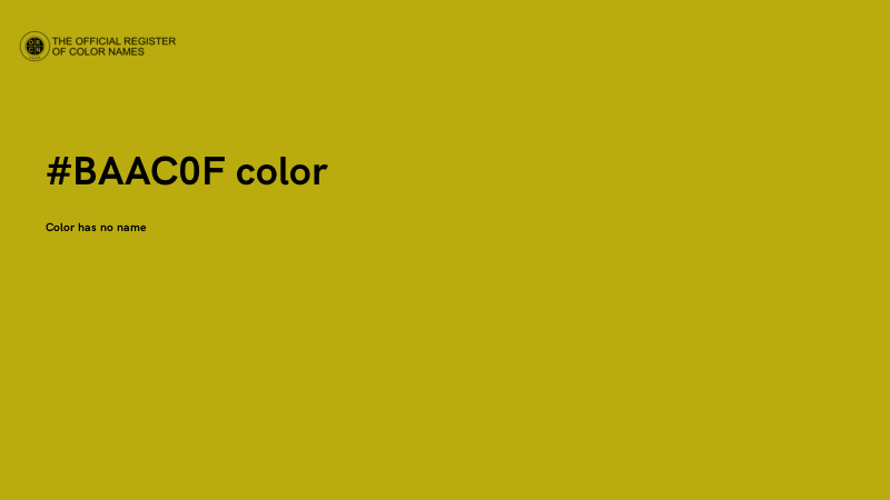 #BAAC0F color image