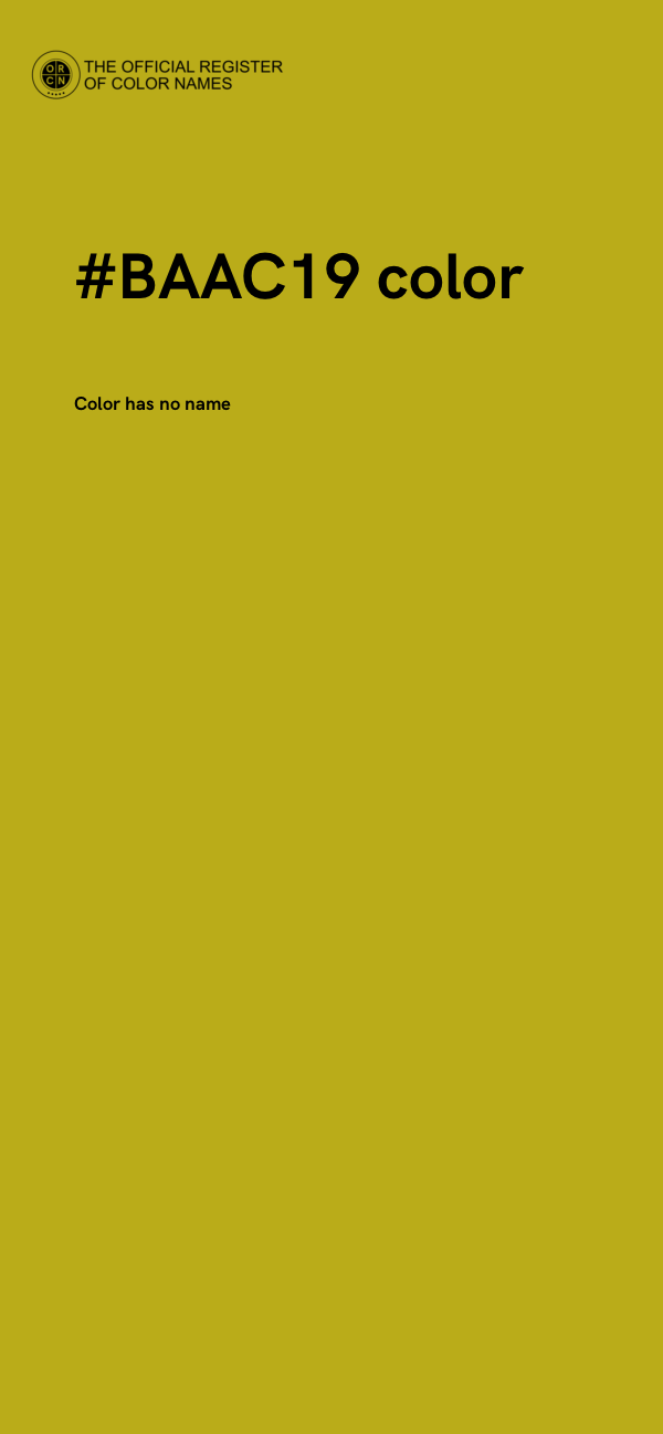 #BAAC19 color image