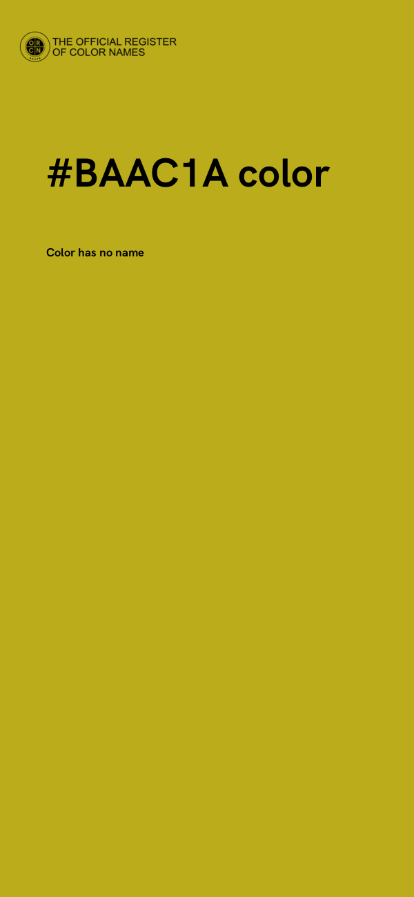 #BAAC1A color image