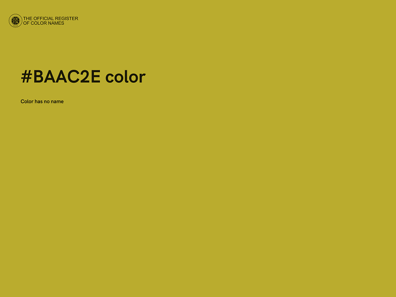 #BAAC2E color image