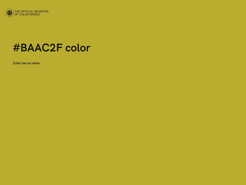 #BAAC2F color image