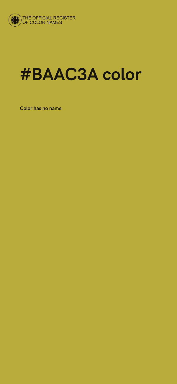 #BAAC3A color image