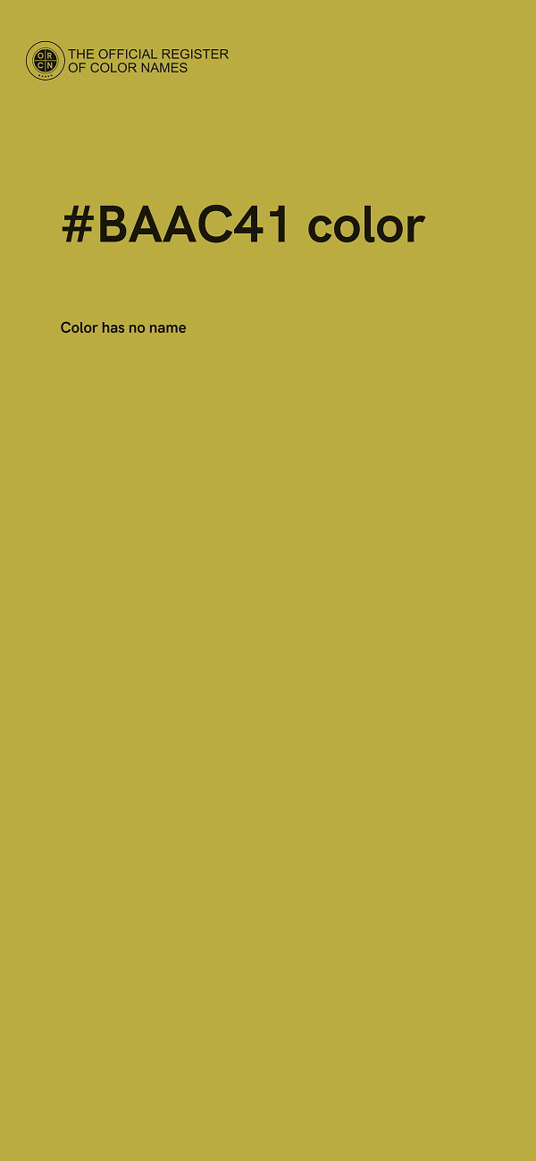 #BAAC41 color image