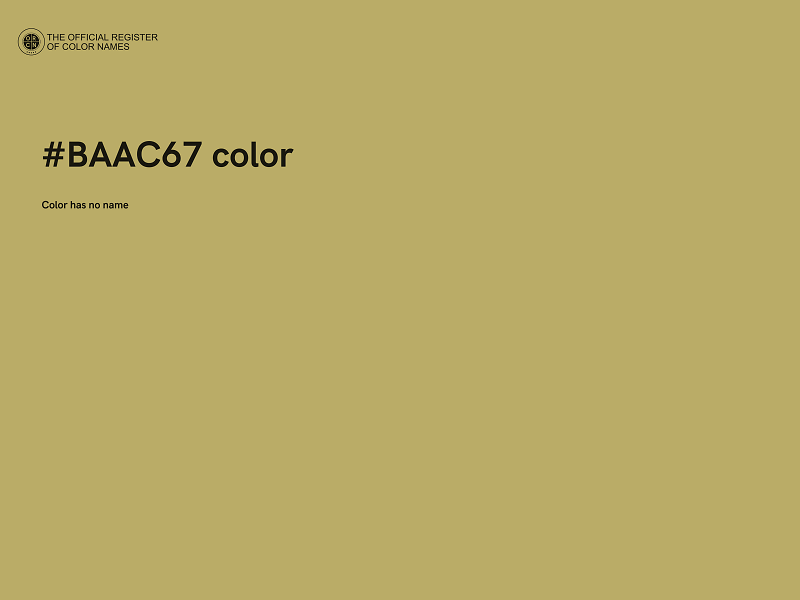 #BAAC67 color image