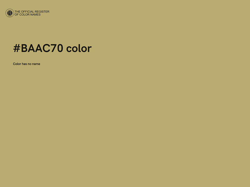 #BAAC70 color image