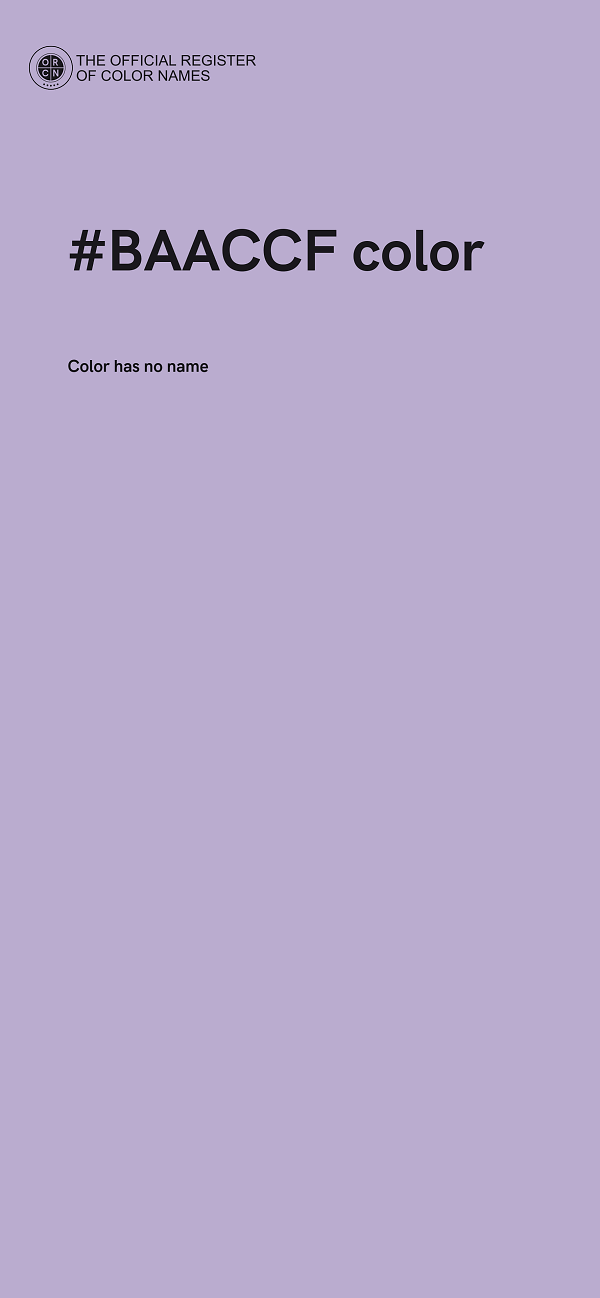 #BAACCF color image