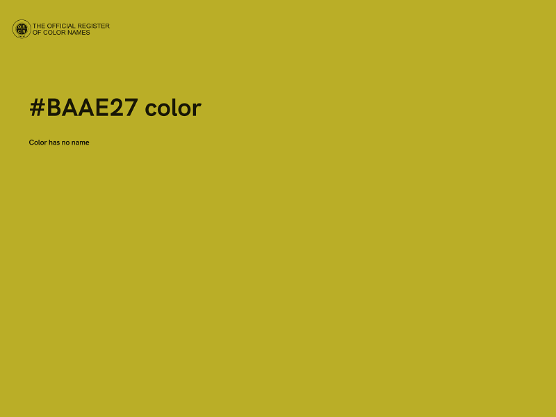 #BAAE27 color image