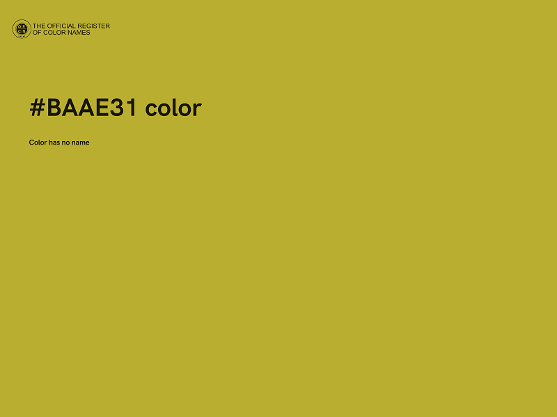 #BAAE31 color image