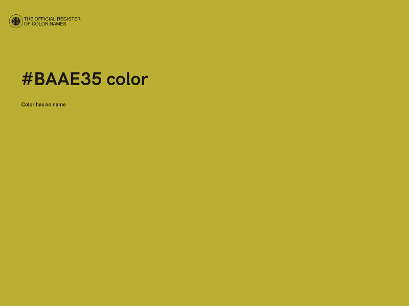 #BAAE35 color image