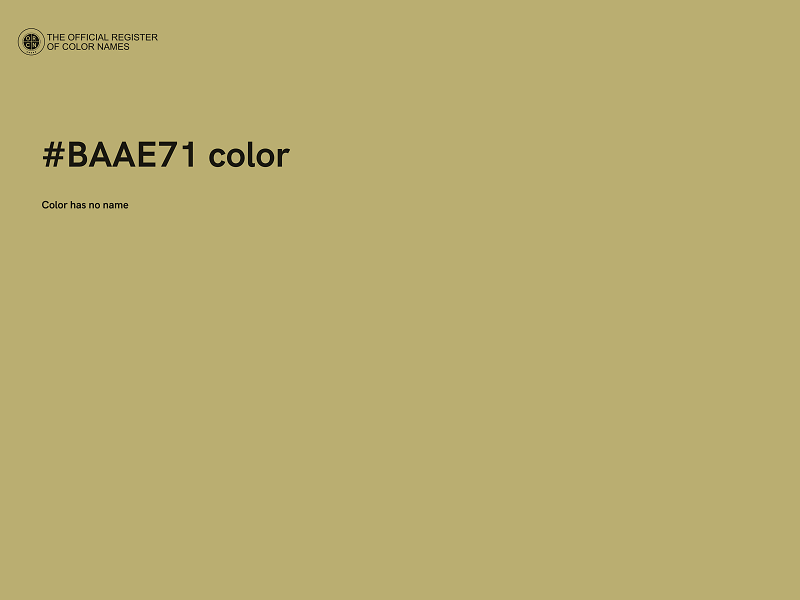 #BAAE71 color image