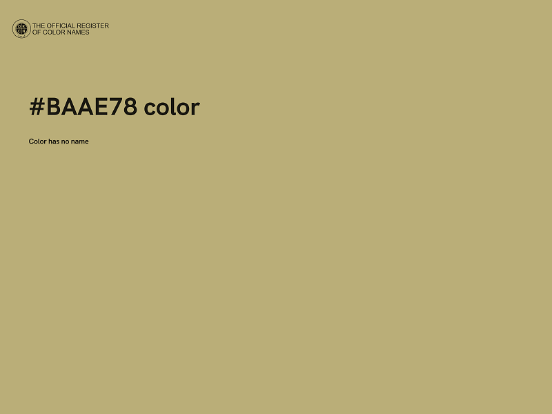 #BAAE78 color image