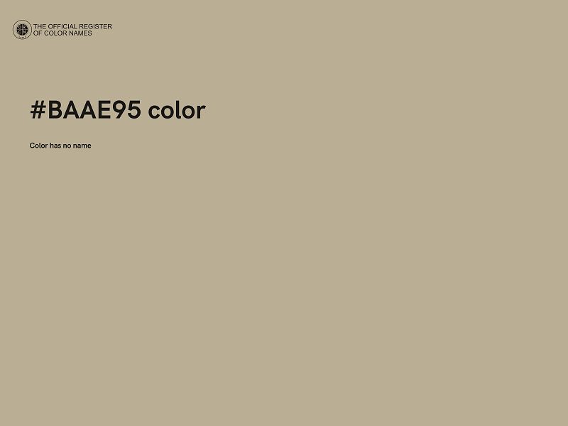 #BAAE95 color image