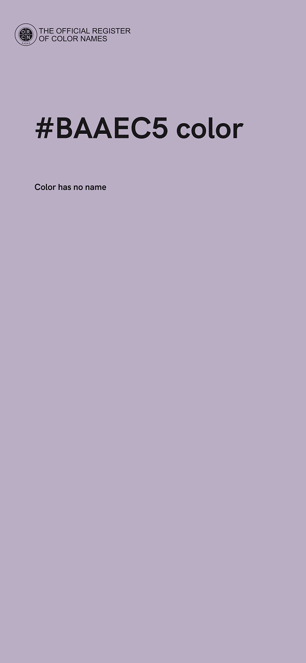 #BAAEC5 color image