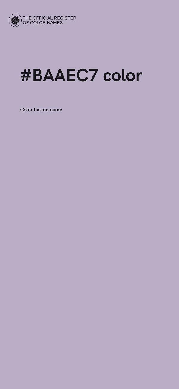 #BAAEC7 color image