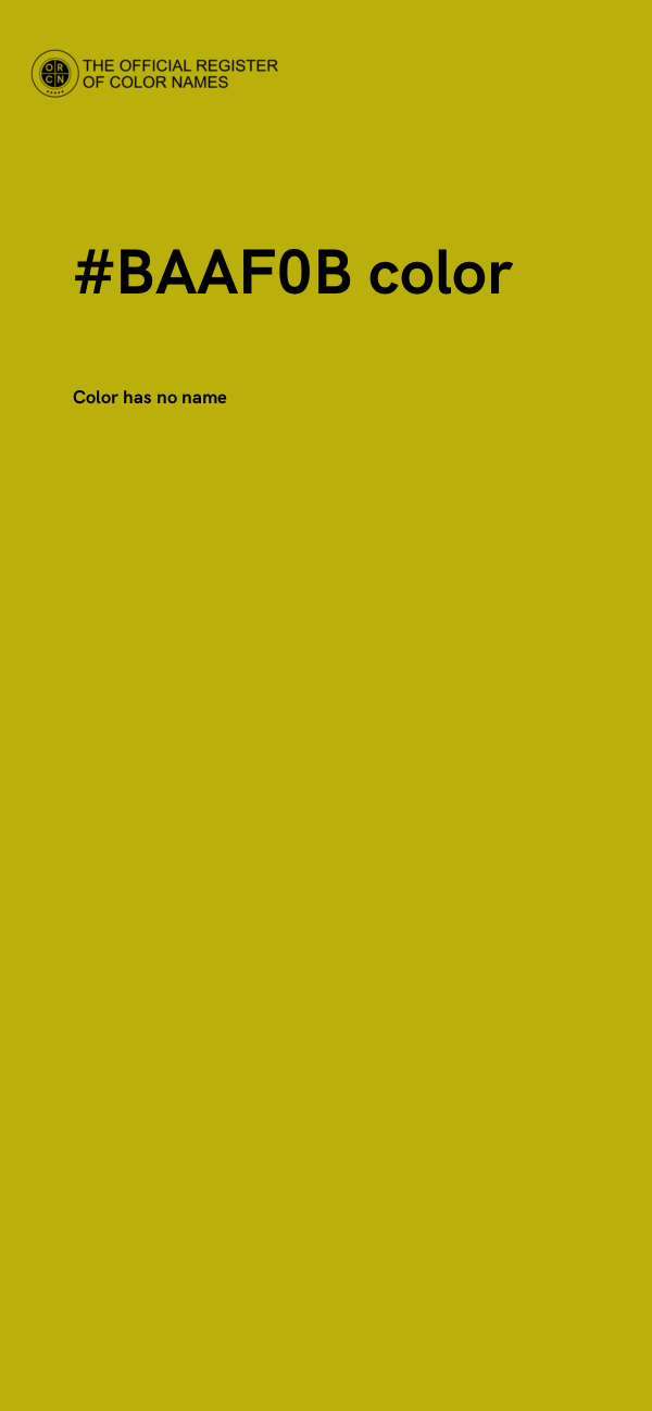 #BAAF0B color image