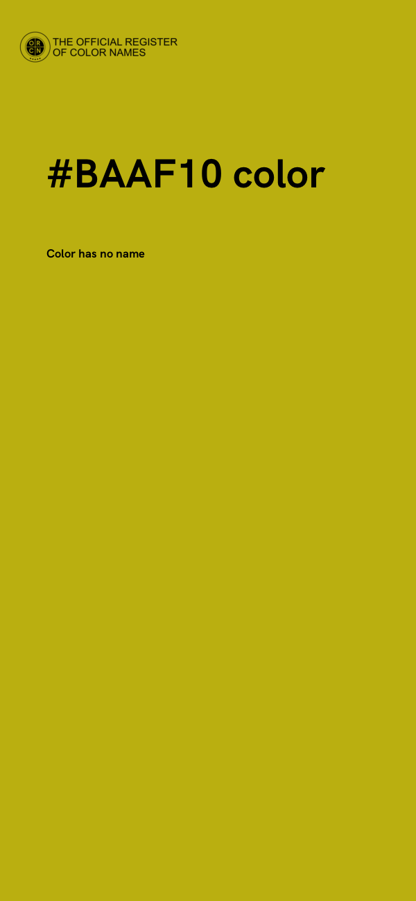 #BAAF10 color image