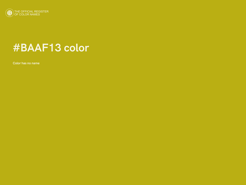 #BAAF13 color image