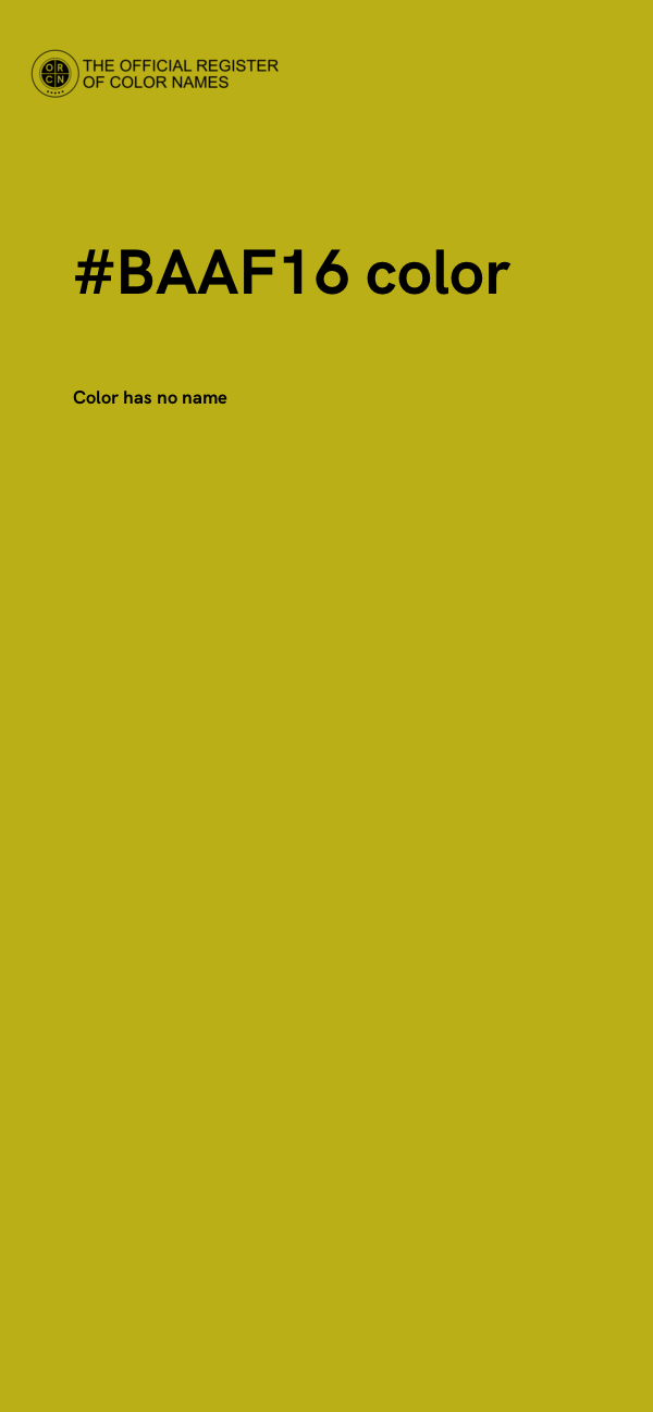 #BAAF16 color image