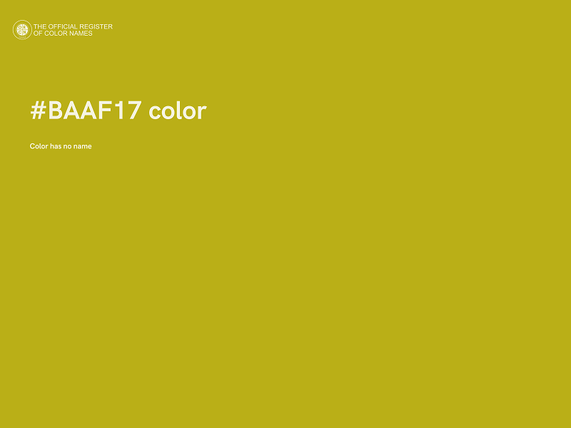 #BAAF17 color image
