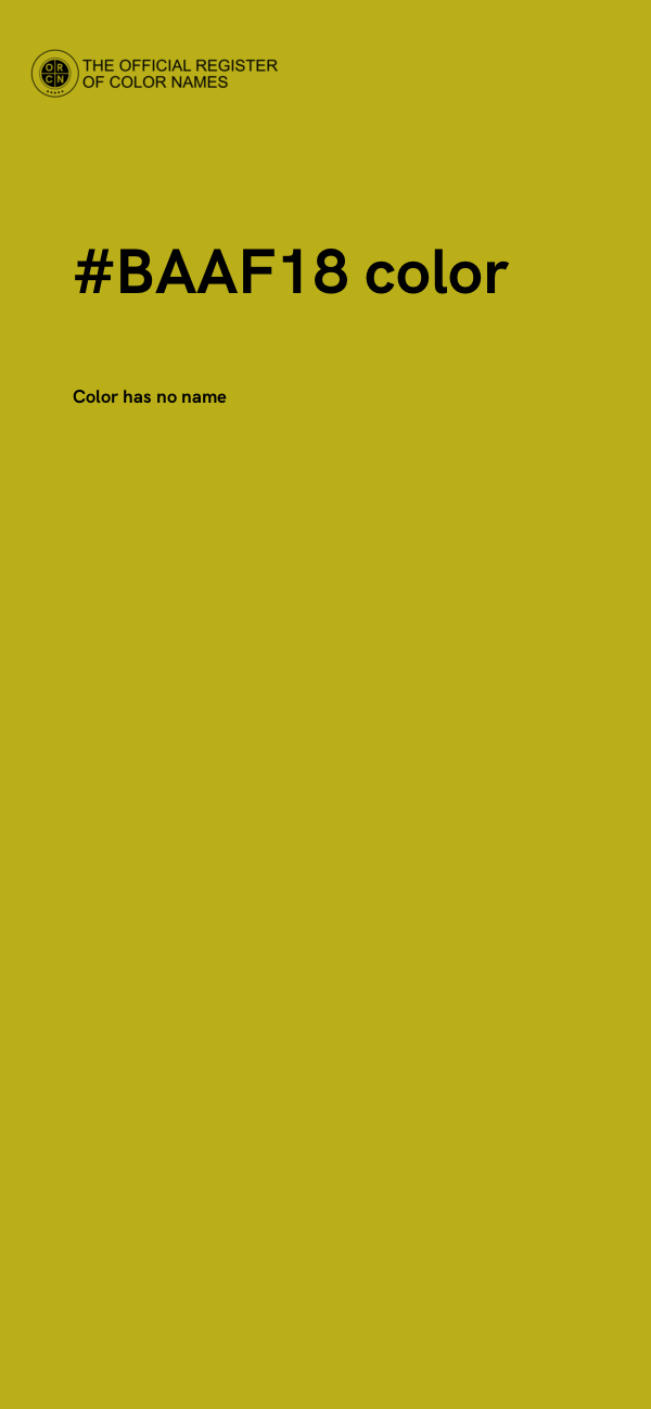 #BAAF18 color image