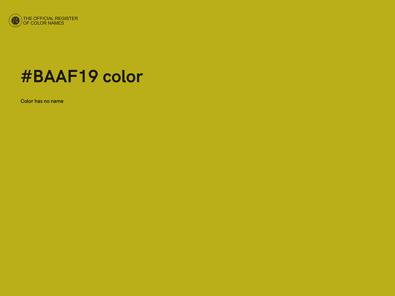 #BAAF19 color image