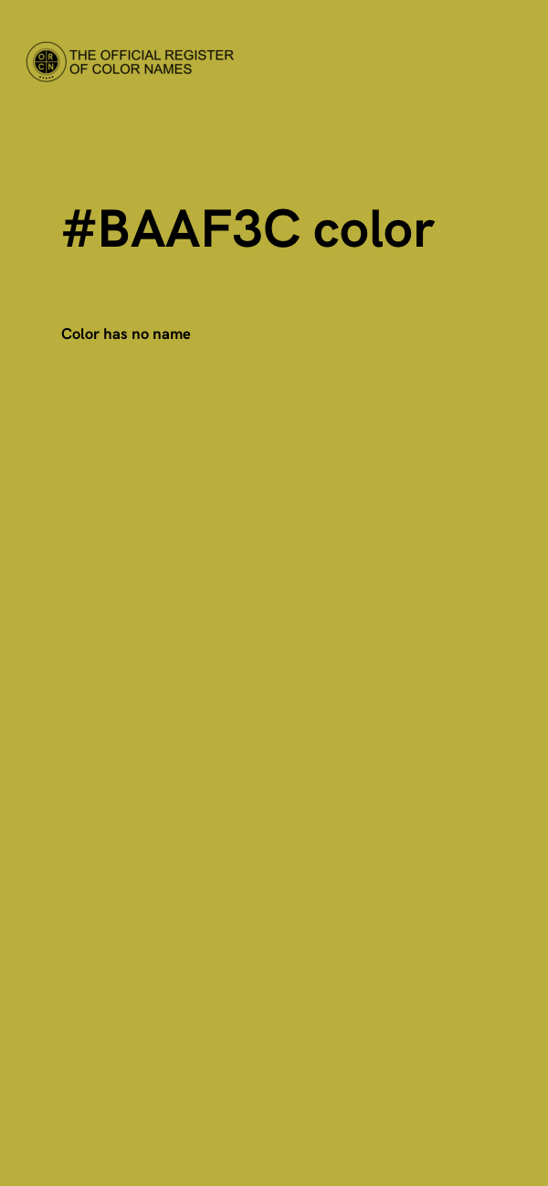 #BAAF3C color image