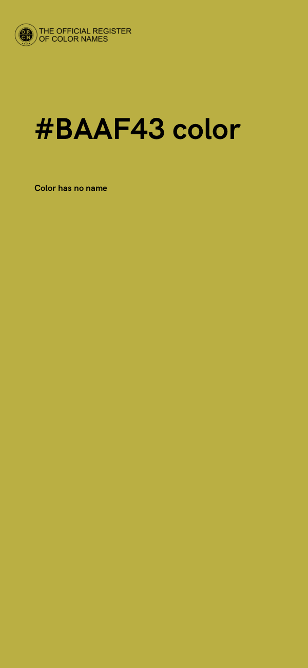 #BAAF43 color image