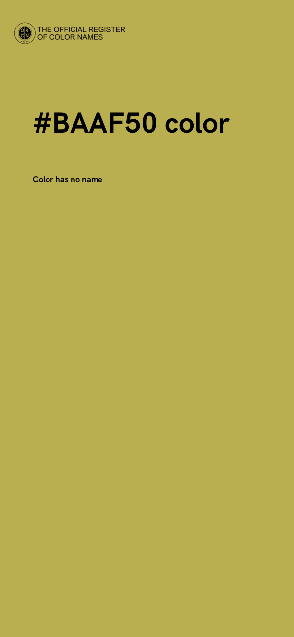 #BAAF50 color image