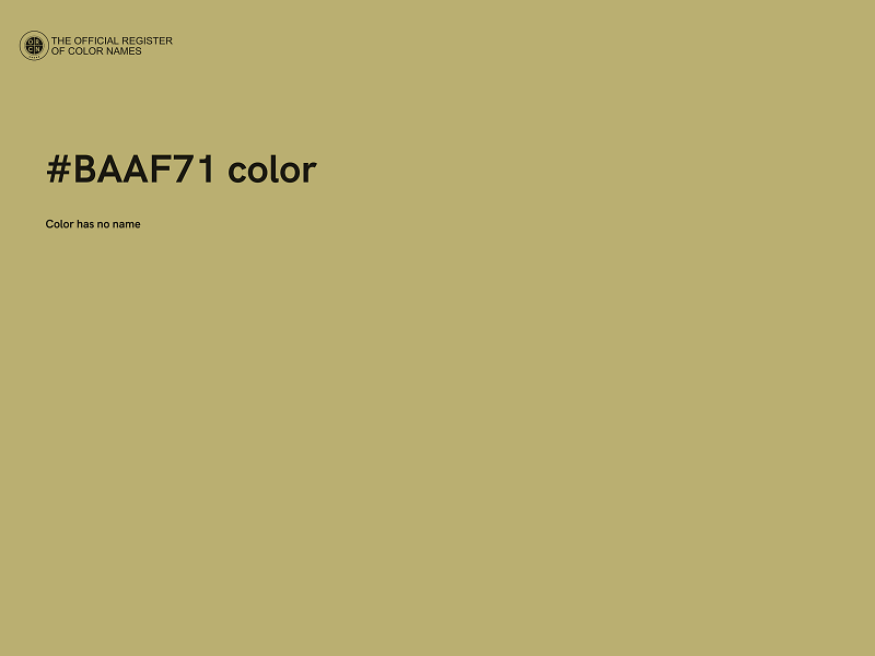 #BAAF71 color image