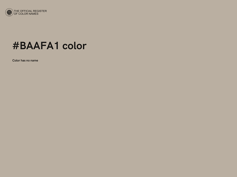 #BAAFA1 color image