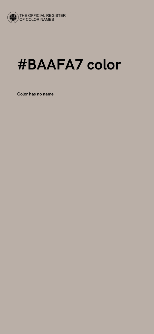 #BAAFA7 color image