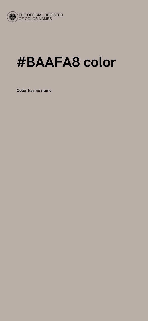 #BAAFA8 color image