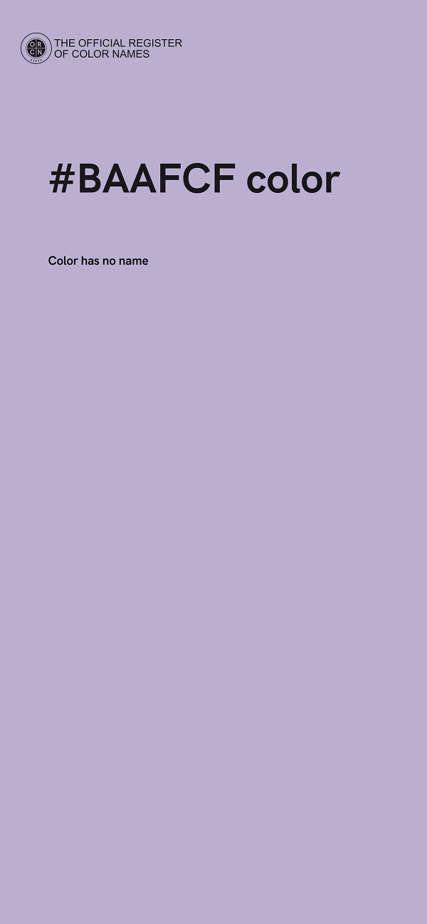 #BAAFCF color image