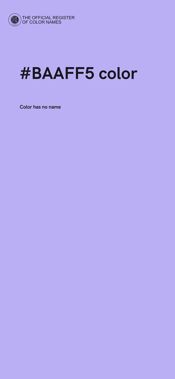 #BAAFF5 color image