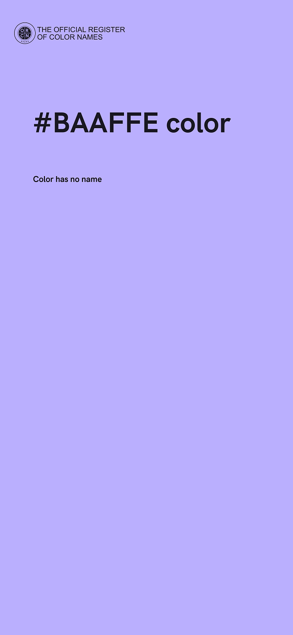 #BAAFFE color image