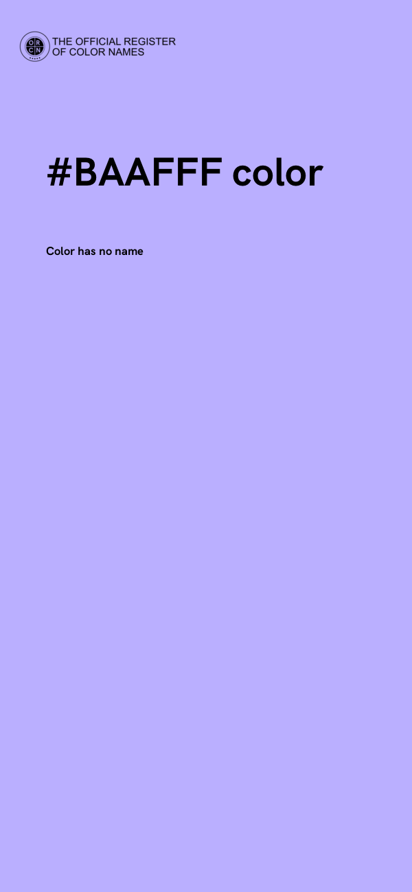 #BAAFFF color image