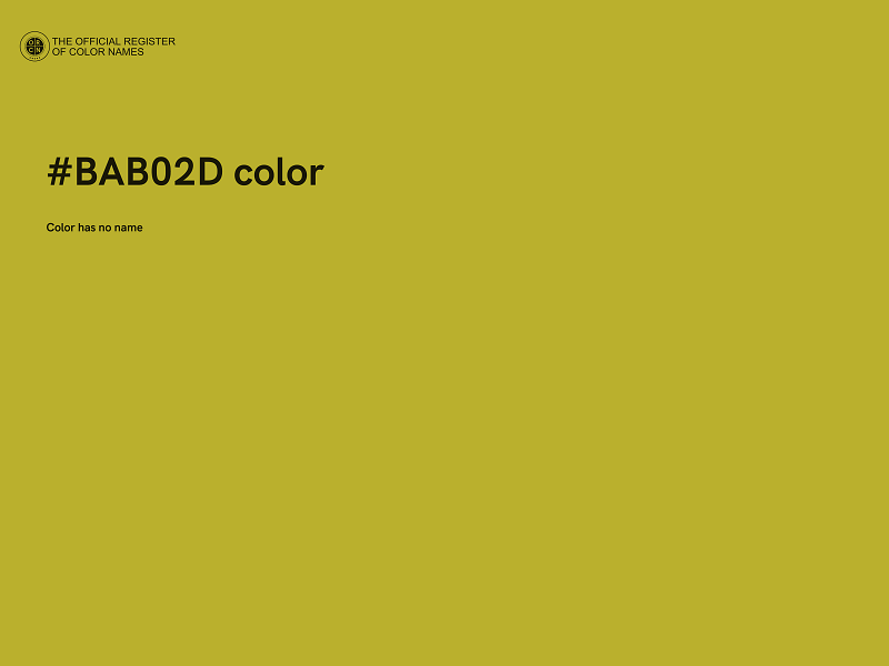 #BAB02D color image