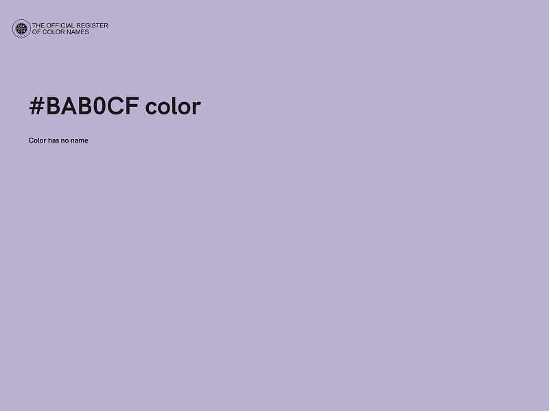 #BAB0CF color image