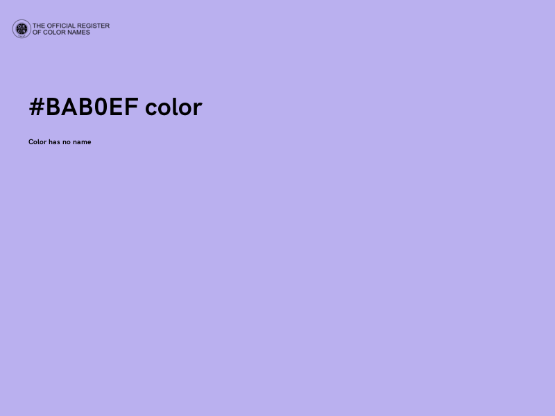 #BAB0EF color image