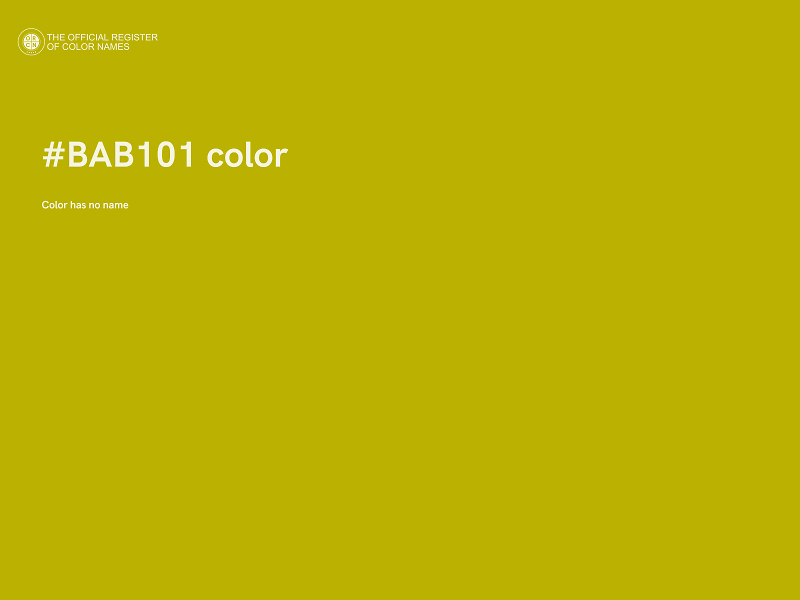 #BAB101 color image