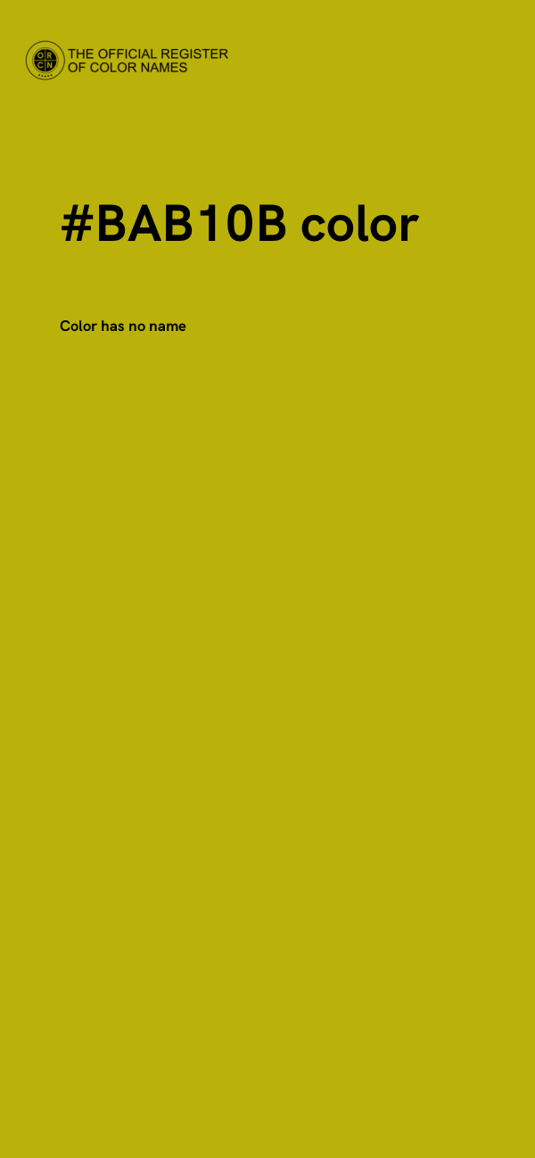#BAB10B color image