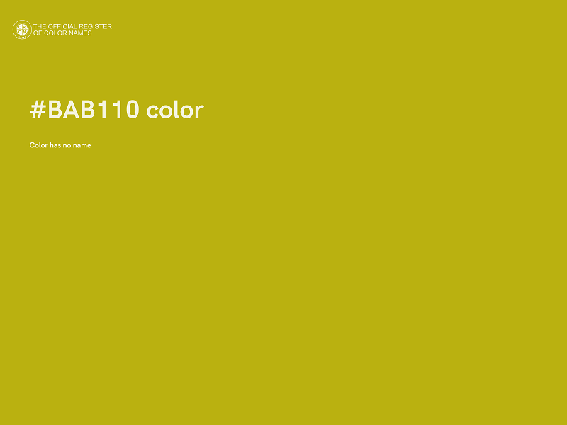 #BAB110 color image