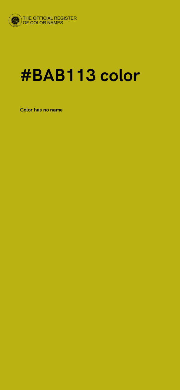 #BAB113 color image