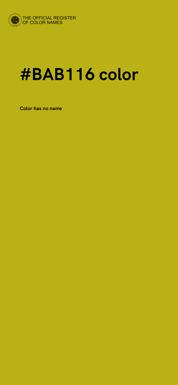 #BAB116 color image