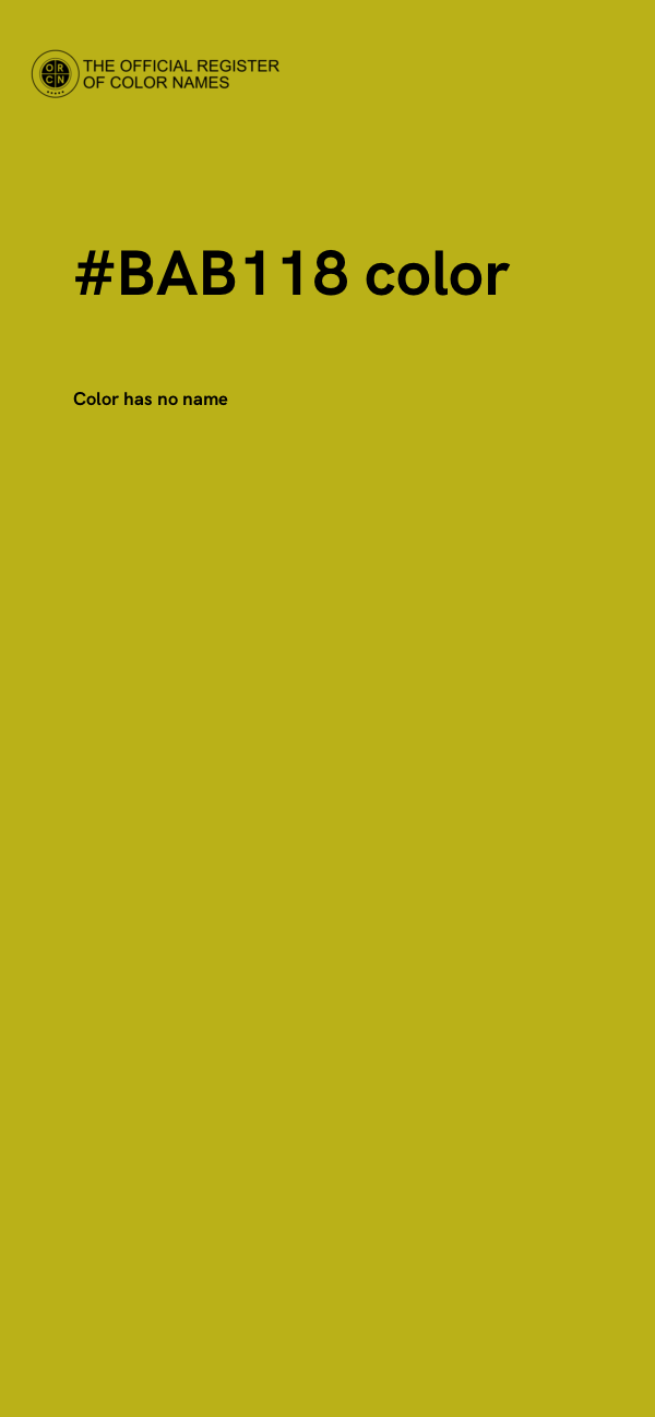 #BAB118 color image