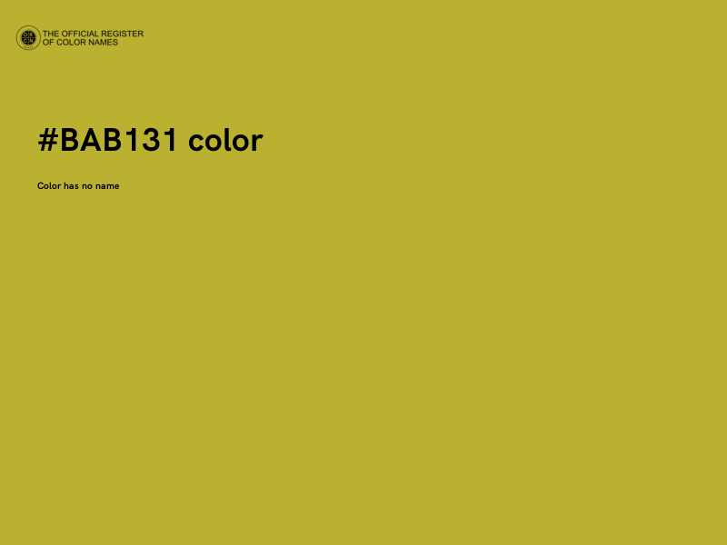 #BAB131 color image