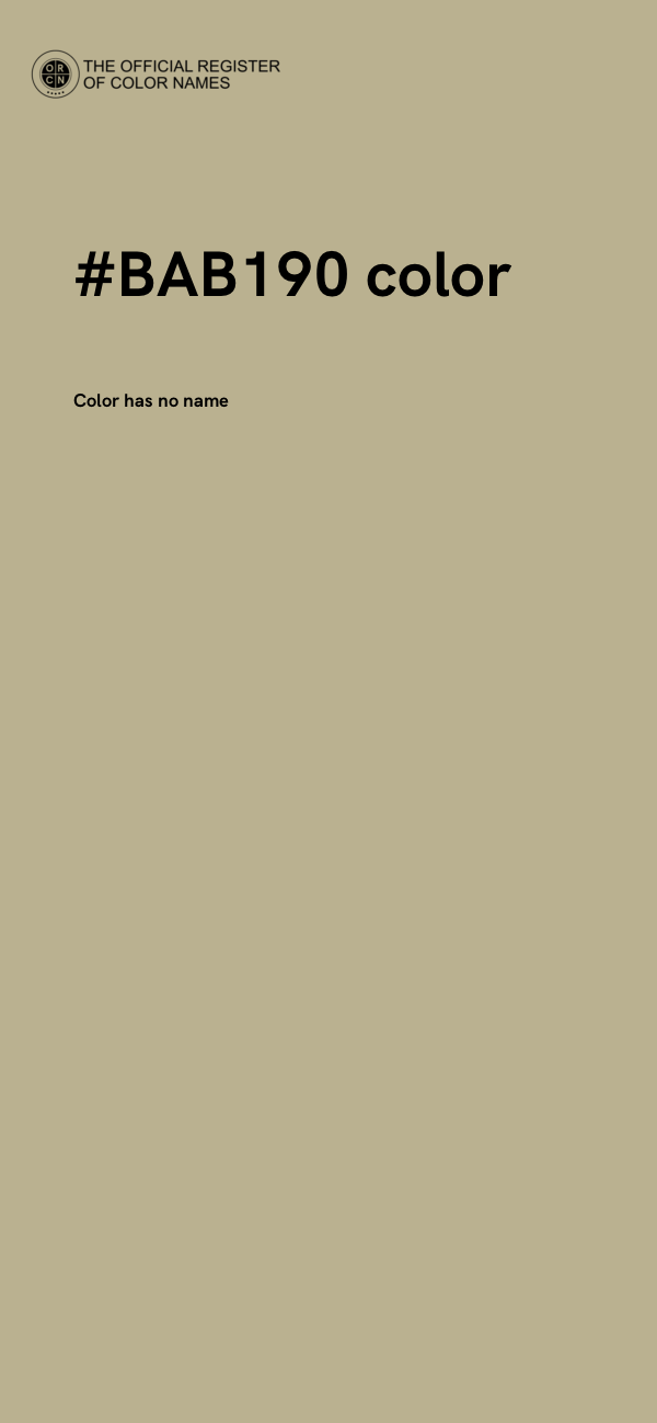 #BAB190 color image