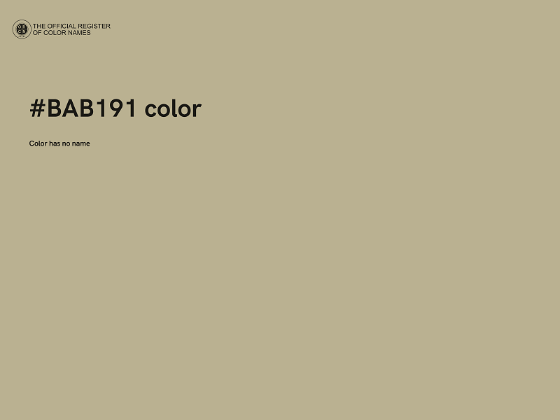 #BAB191 color image