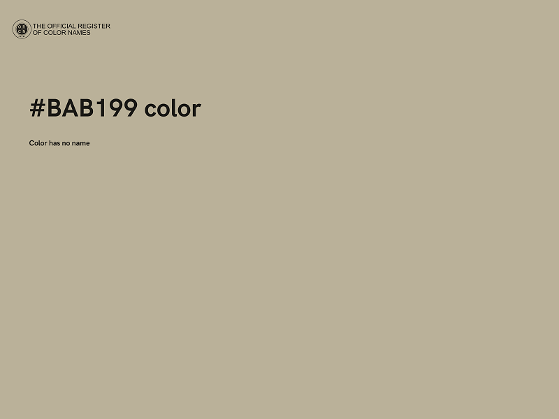 #BAB199 color image